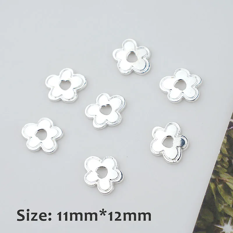

10Pcs Alloy Flower Loose Beads Charms DIY Jewelry Making Accessories for Necklaces Bracelets Earrings Hair Clips Craft Findings