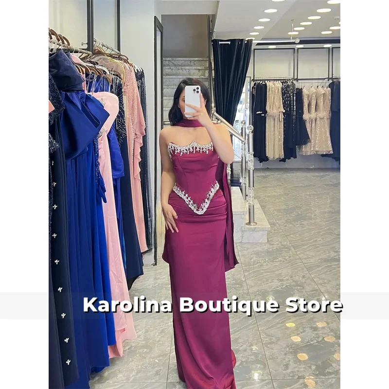 Vintage Sweetheart Evening Dresses for Women Mermaid Rhinestones Corset Saudi Arabric Vestidos De Fiesta Customized