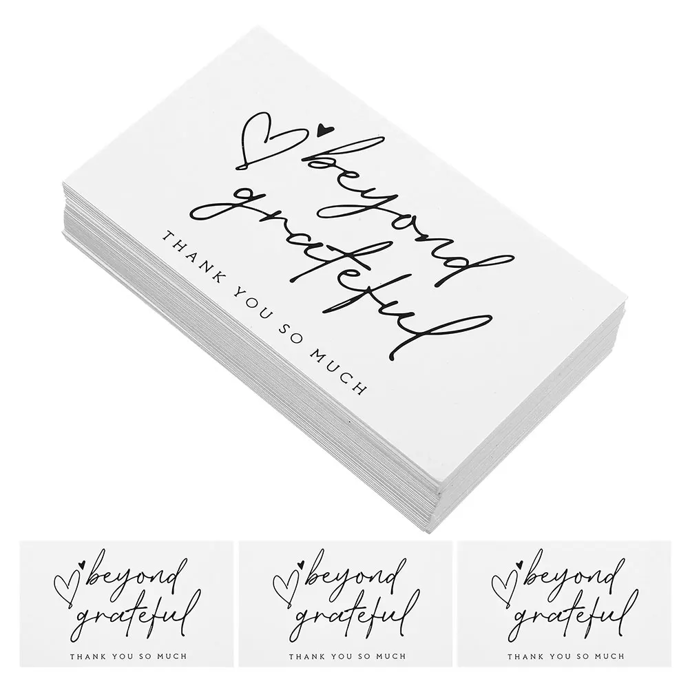 

200 Pcs Thank You Cards White Gift Tags for Holidays Birthdays Weddings Elegant Packaging Bulk Note Cards Appreciation