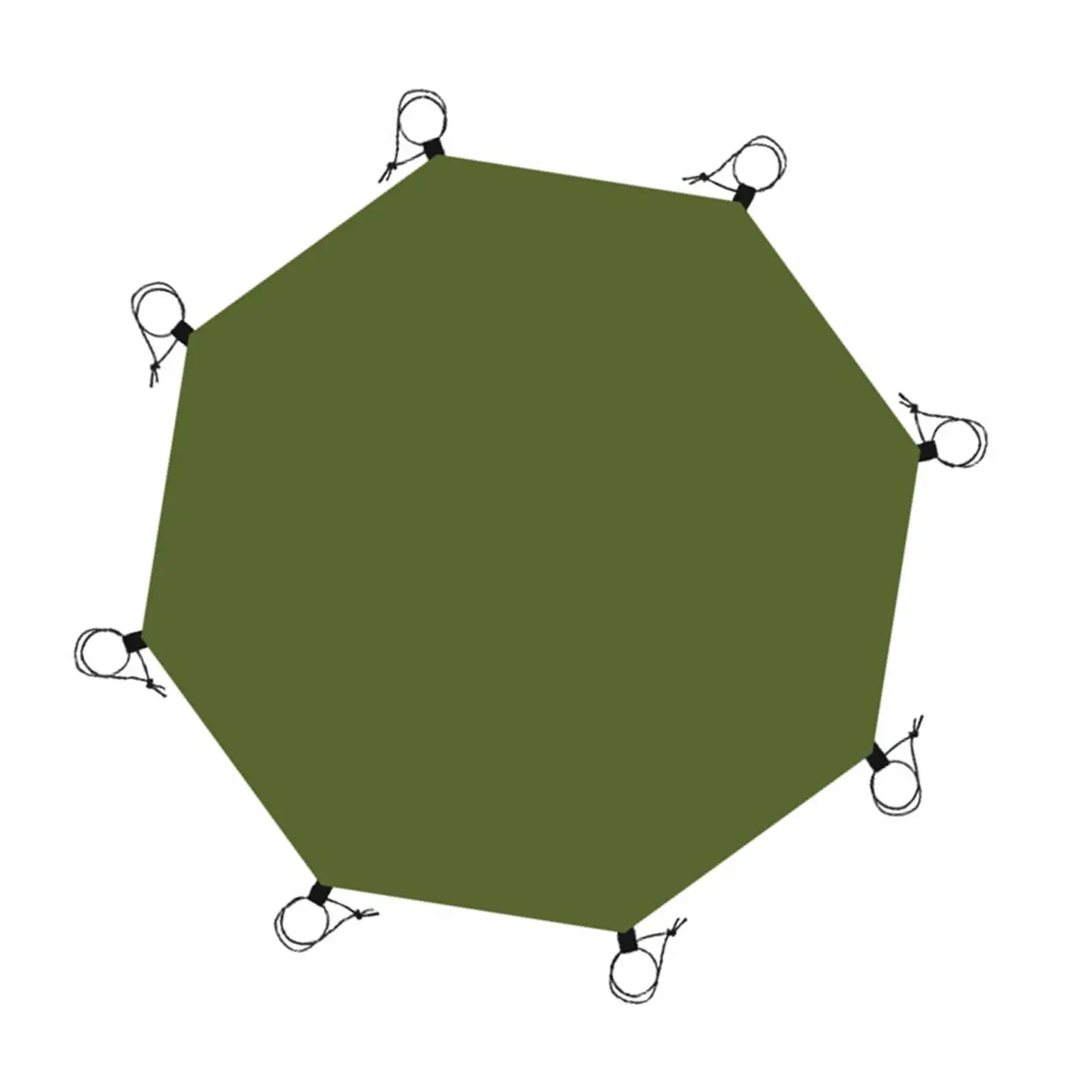 Waterproof Octagonal Tent Footprint Floor Mat Oxford Cloth Multifunctional Ground Sheet for Hiking Fishing Picnic Backpacking