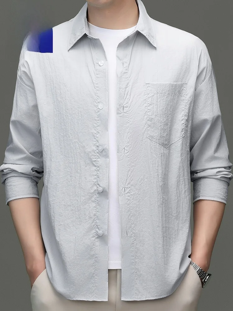 

Мужская летняя одежда Lormen: роскошная, тонкая, дышащая, из нейлонового волокна, с текстурой, для повседневной носки и делового стиля, для молодежи