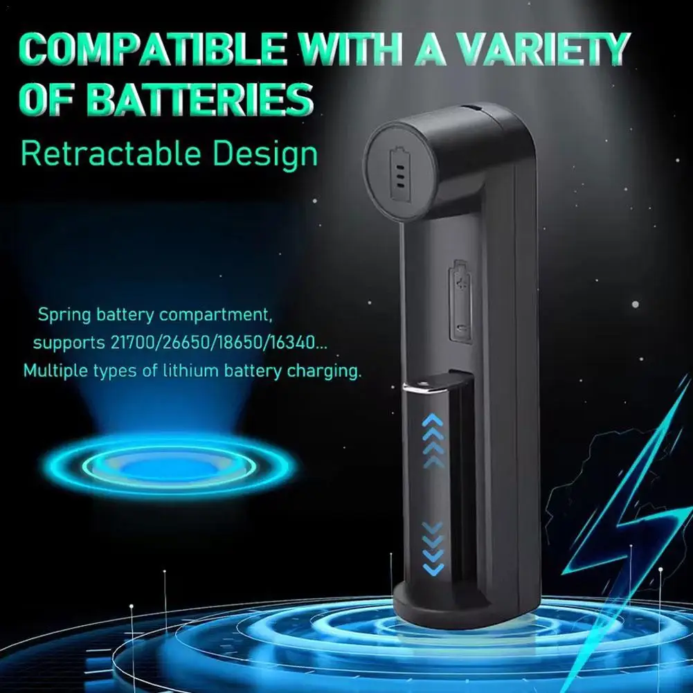 

18650 Battery Charger Adjustable Battery For Rechargeable Batteries USB Plug For 21700 26650 16340 14500 10440