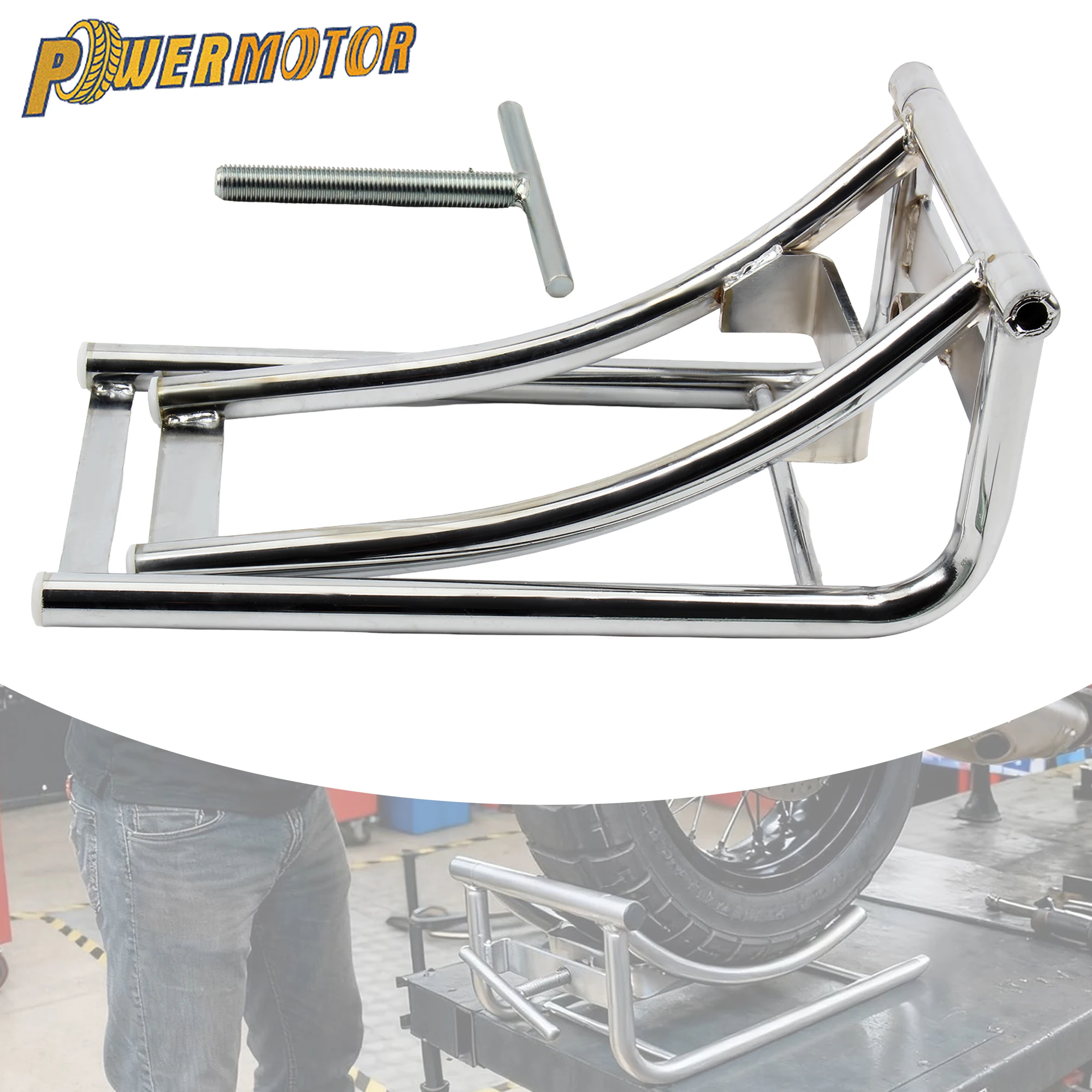 

Motorcycle Rear Tire Auxiliary Replacement Maintenance Tool Lift Height Adjustable Lifting Frame for DirtBike Supermoto Repair