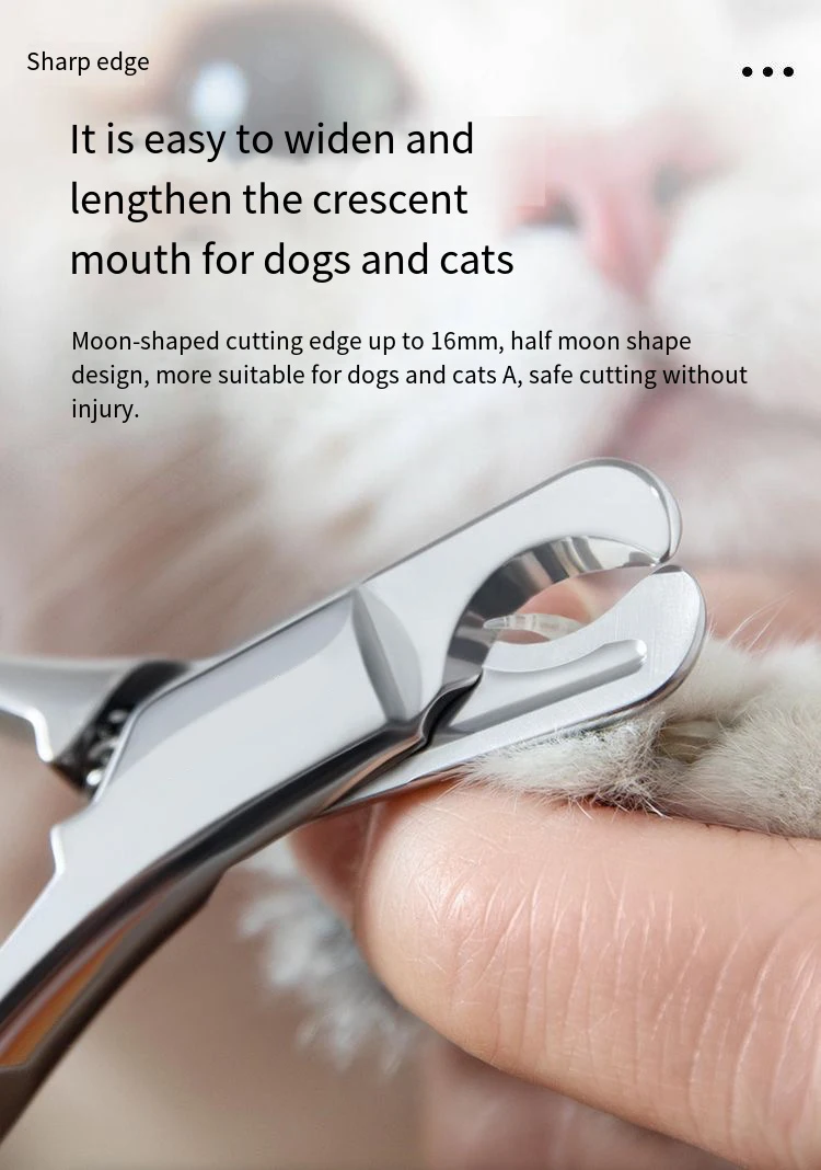 Einteiliger Nagelknipser aus Ganzstahl für Haustiere, Nagelknipser für Katzen, Nagelknipser für kleine Hunde, Edelstahl für Nagelknipser – Detail 8