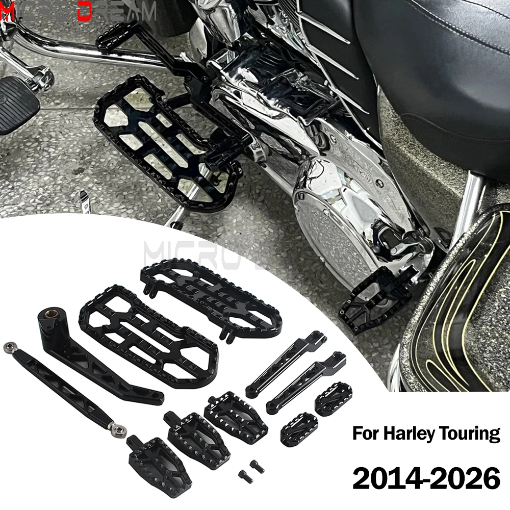 

Motorcycle Floorboards Pedal Kit Brake Shift Lever Arm Linkage Rod Set For Harley Touring CVO Street Road Glide FLHXSE 2014-2026
