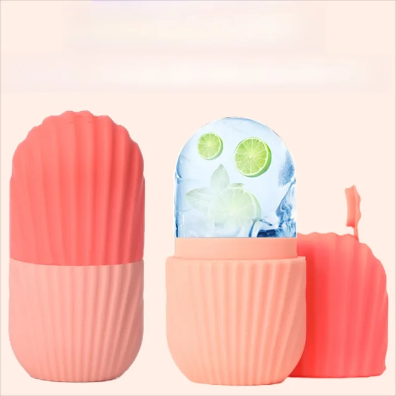 silikonowy wałek do lodu do twarzy - bez zapachu i bez baterii, narzędzie do pielęgnacji skóry z ergonomicznym uchwytem i rdzeniem z chłodzącego żelu