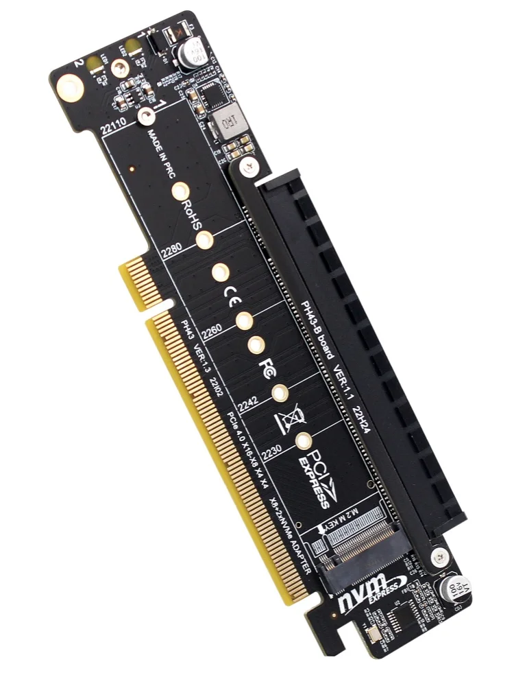 PCIE4.0 channel split Extended adapter card 8+4+4Hyper Ultra Quad VROC M.2 NVMe