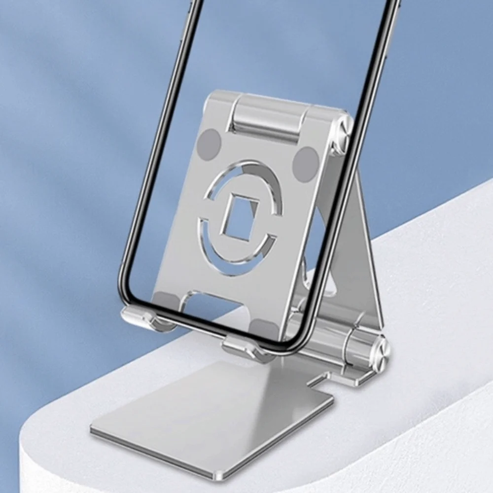 

Stable Foldable Mobile Phone Holder Portable Non-slip Mobile Phone Stand Adjustable Aluminum Alloy Table Cell Phone Bracket Desk