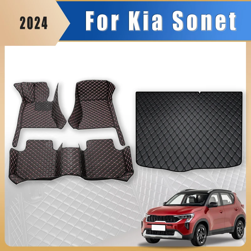 

Автомобильные коврики, ковры в багажник для Kia Sonet 2024, коврики для ног, автоаксессуары, товары для интерьера, чехлы, детали, водонепроницаемые автомобили