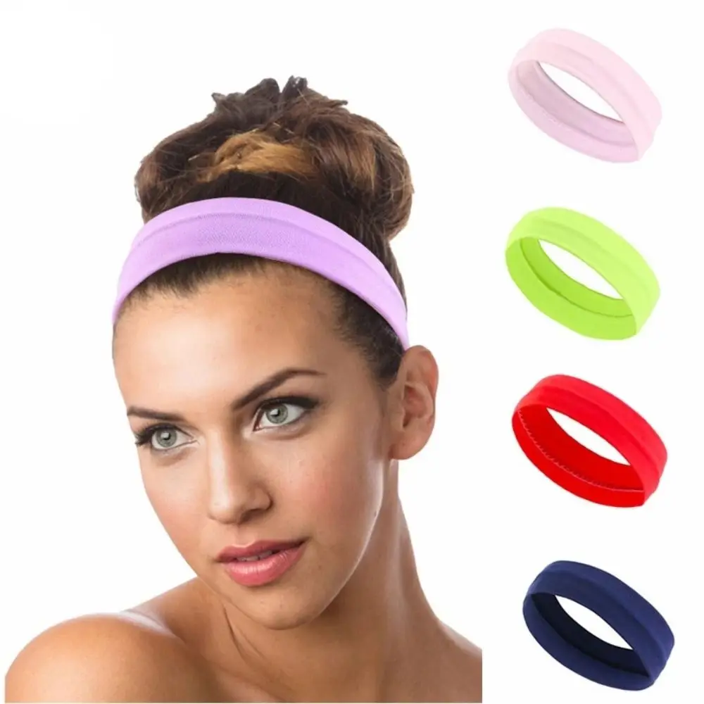 

Outdoor Sports Women Exercise Yoga Stretch Headbands Sweat Head Hair Bands Absorb Sweat Towel Sports Sweatband