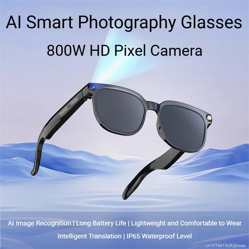 

Smart Glasses 8 Million Camera AI Real Time Translation Eyewear Bluetooth Sunglasses Shoot Audio Call Video Player M02S 290mAh