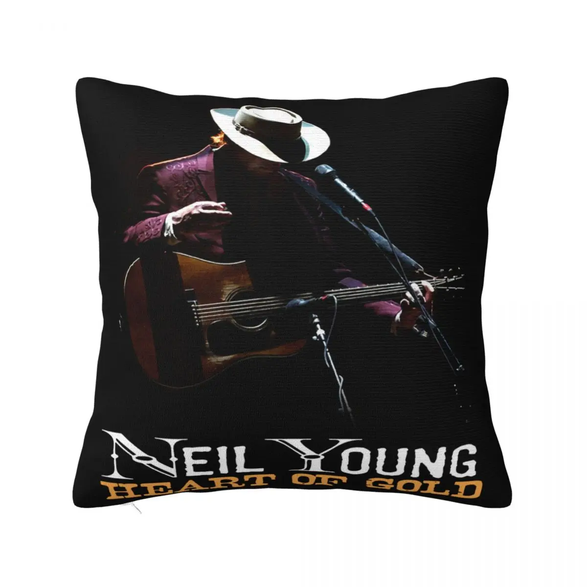 Neil Young Heart Of Gold Rock Singer Mens Black Size S M L Xl 2Xl 3Xl Fitness Pillow Case