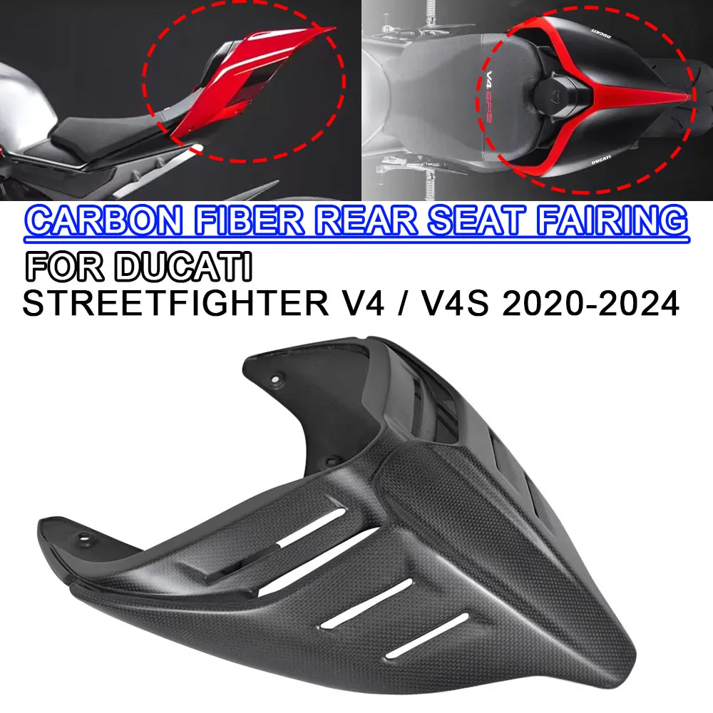 

New For DUCATI Panigale V2 V4 V4R Streetfighter V2 V4S 2023 2024 Carbon Fiber Motorcycle Rear Hump Cover Protection Fairing Kits