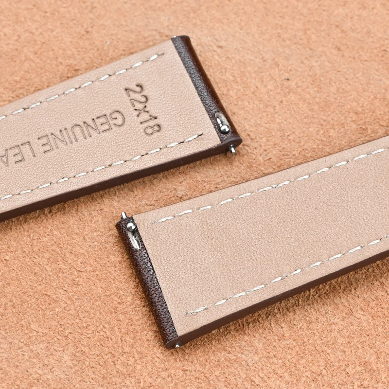 17mm 18mm 19mm 20mm 21mm 22mm Genuine Leather Watch Strap Band Universal Watchband Retro Bracelet Quick Release Bar Wristband image 6