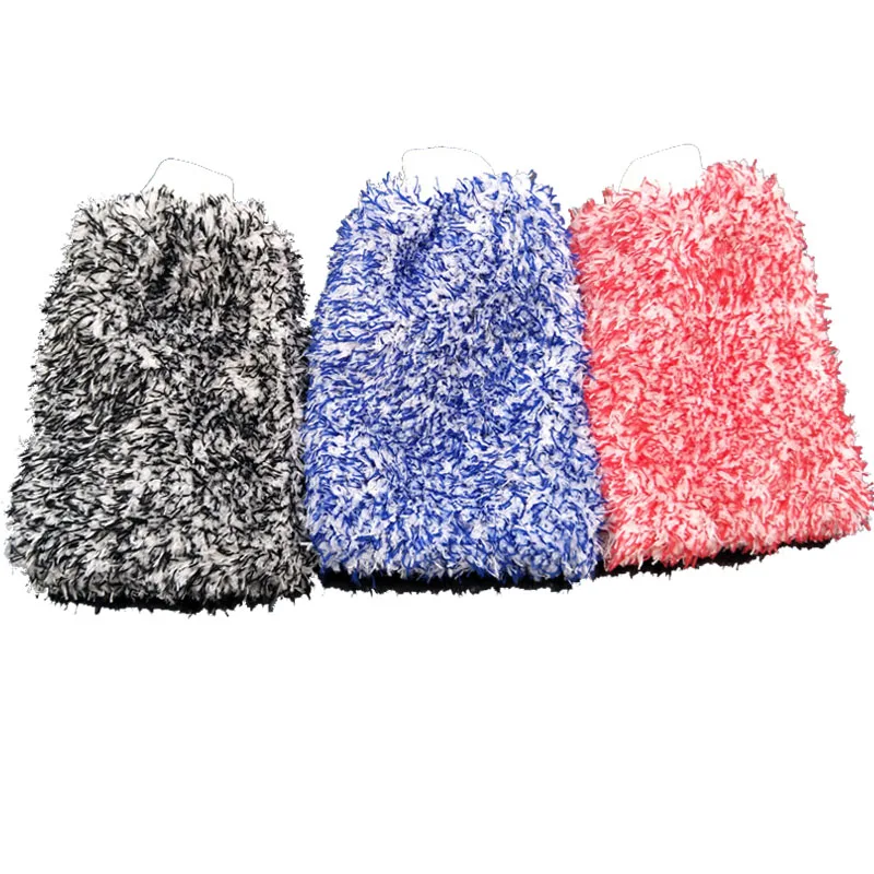 고밀도 스크래치 장갑 세차 양면 산호 벨벳 장갑, 부드러운 극세사 워시 미트, 두꺼운 대형 액세서리, 2 024