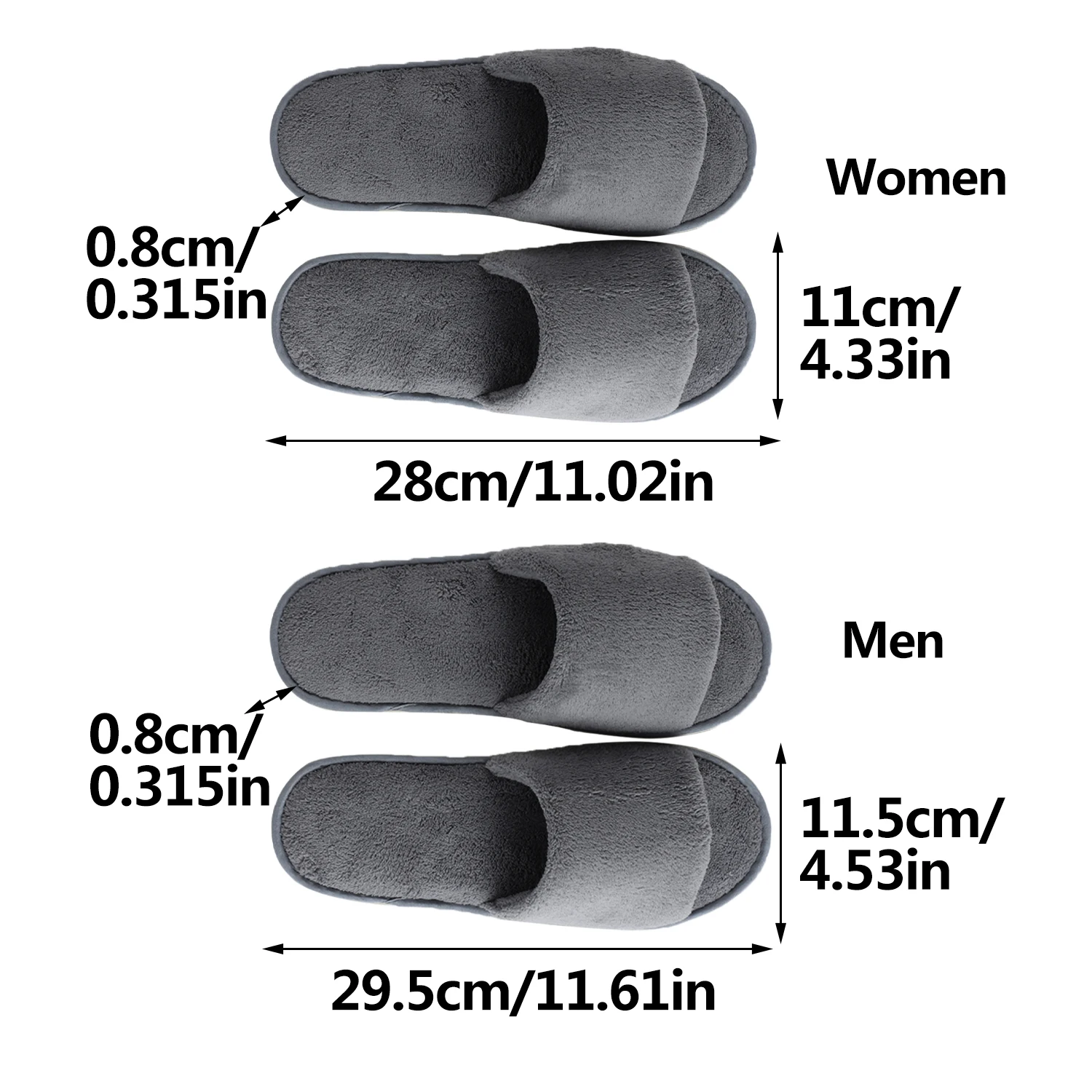 1 Pair Disposable Slippers Hotel Travel Slipper 8mm Washable Unisex Home Slipper Guest Use Folding Men Women Indoor Slippers