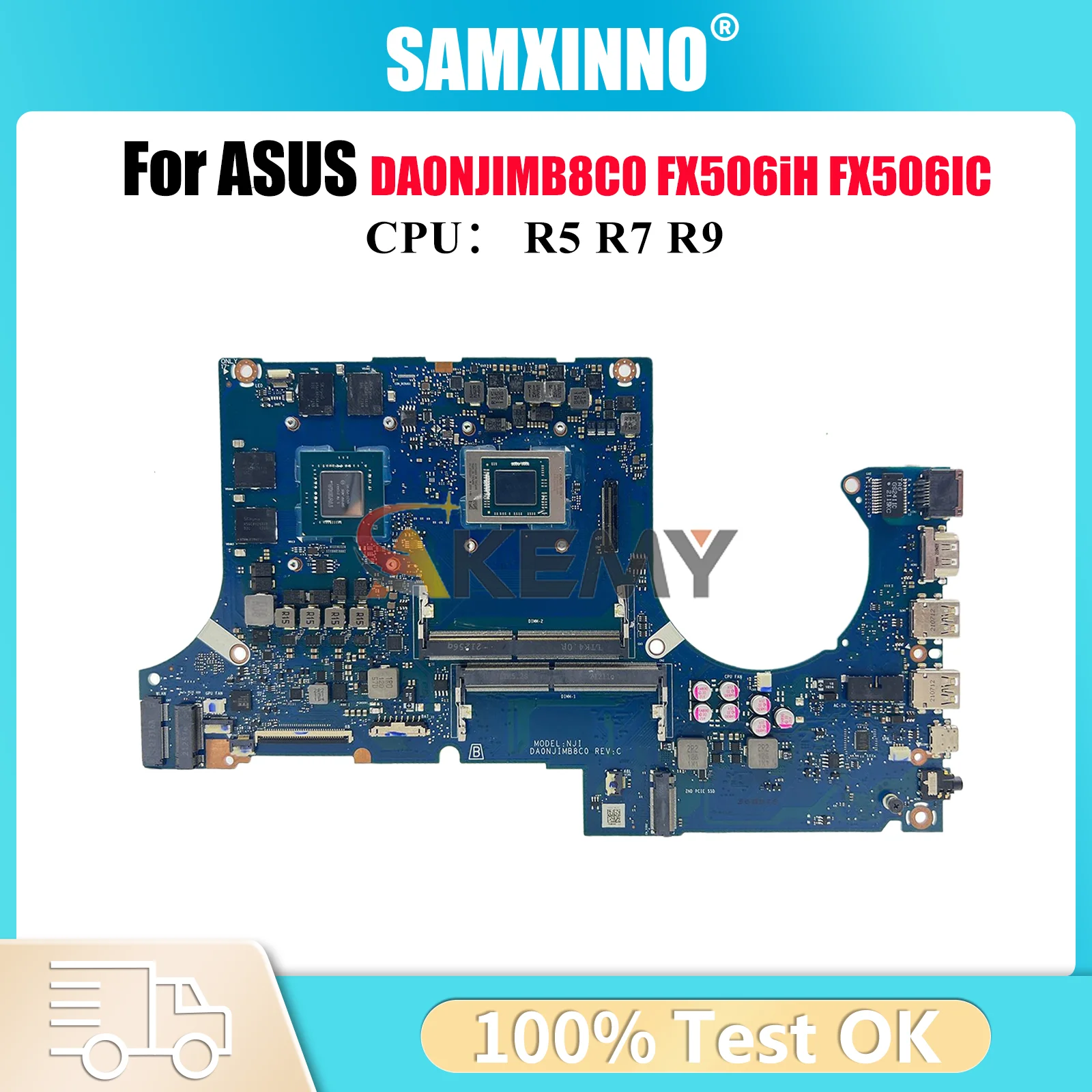 

DA0NJIMB8C0 Laptop Motherboard For ASUS TUF Gaming FA506I FX506iH FX506IC FX506II Notebook Mainboard With R5 R7 R9 CPU tests OK