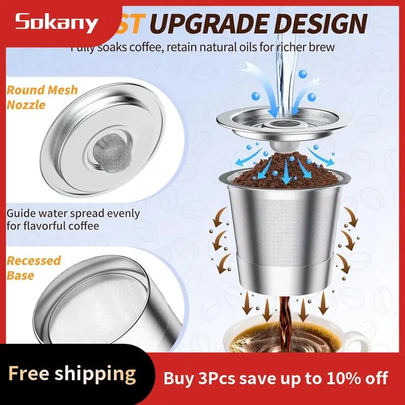 Capsule di caffè HIM-Recycling in acciaio inossidabile a foro singolo con tazza per capsule con schermo filtrante