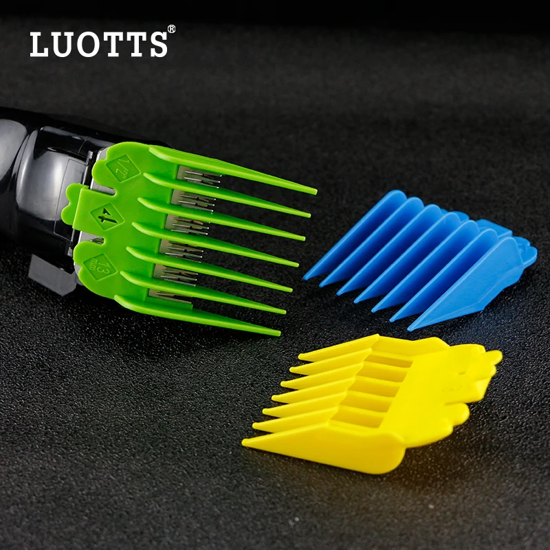 10Pcs Limit Comb Set Electric Push Scissors Caliper Tool Colorful Black Hair Cutter Kit Positioning Comb Hair Styling Tools