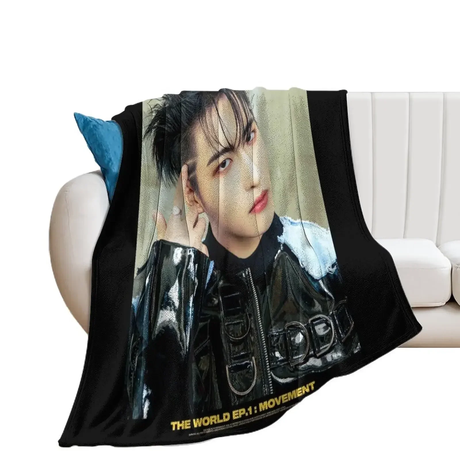 Seonghwa - Ateez Throw Blanket blankets ands Multi-Purpose Blankets Sofas Of Decoration Custom Blankets