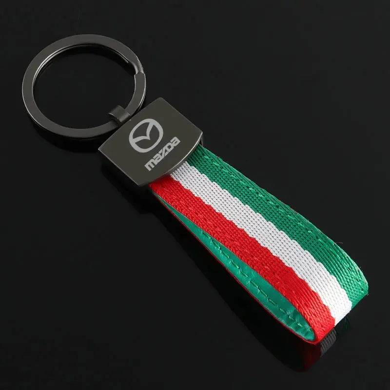 Car Keychain Organizer Nylon Key Ring Holder for Mazda MX5 CX4 CX5 RX7 Atenza Axela 3 2 5 CX3 MX3 CX9 CX7 RX8 Protege Speed 6