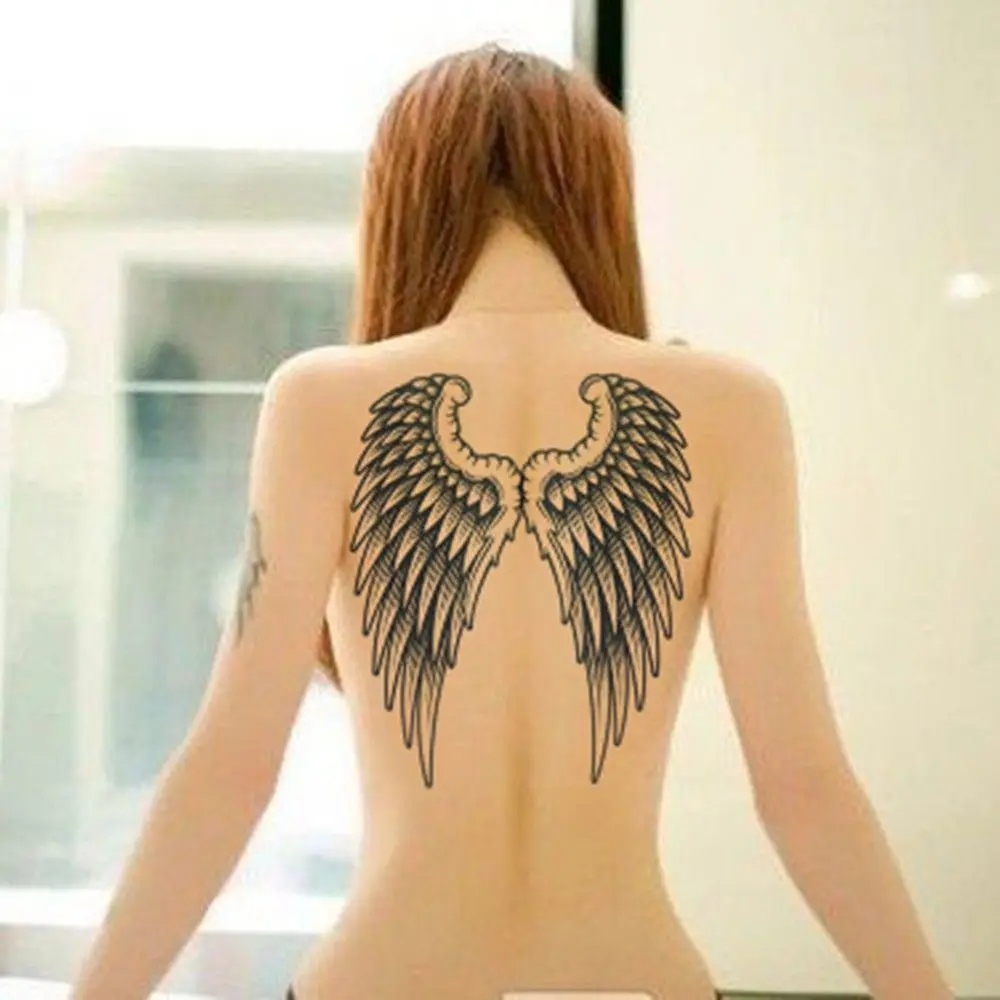 

Party Unisex Sexy Body Art Angel Wings Design Temporary Tattoo Sticker