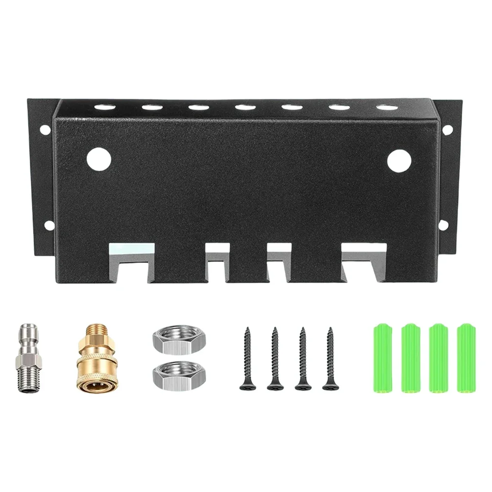 High-Pressure Water Gun Storage Box Fit 1/4 Quick Connector Seven-Color Nozzle Telescopic Rod Storage Rack 7 Holes Storage Rack