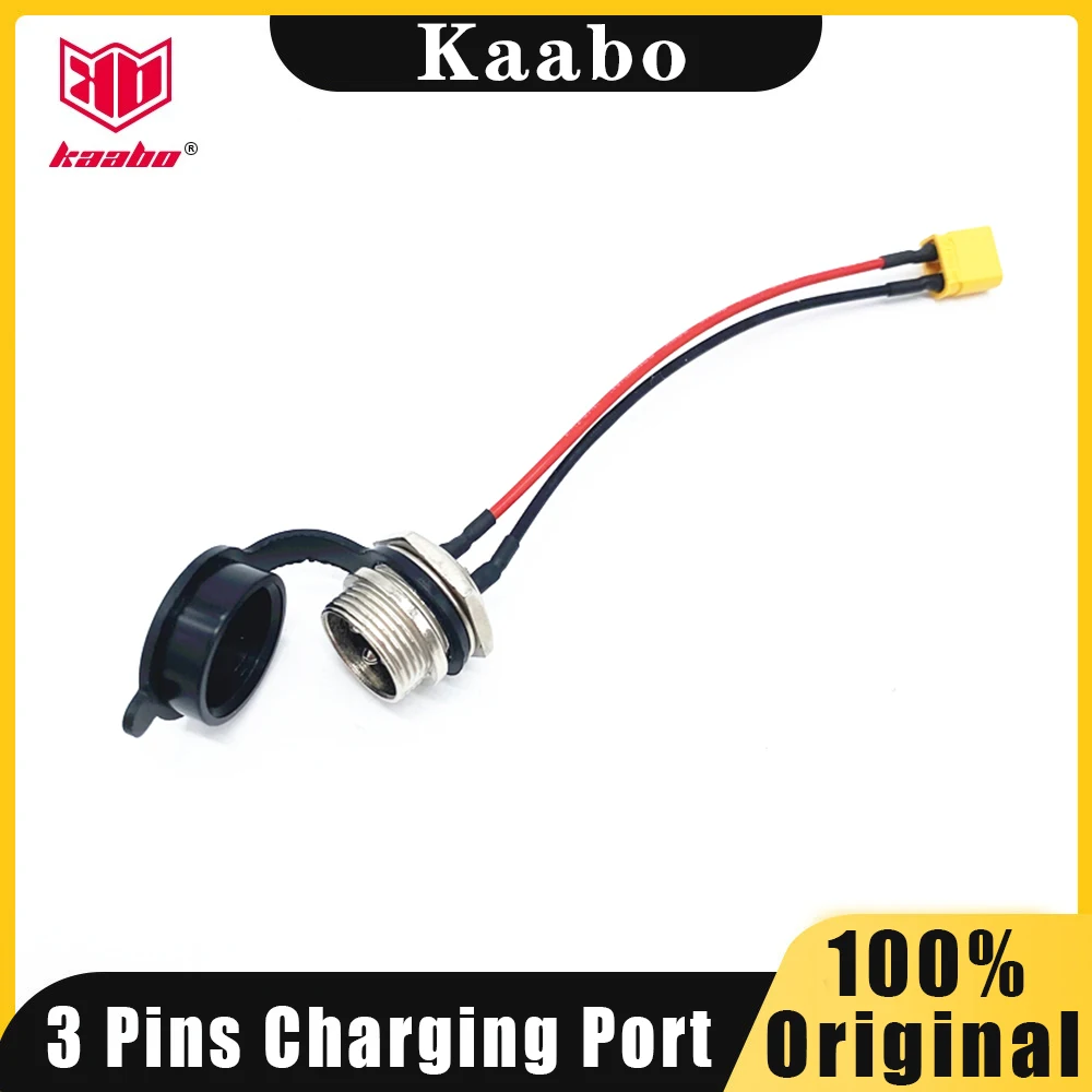 Original Kaabo 3 Pins Charging Port for Wolf King GT Wolf Warrior Mantis 10 Mantis 8 Charge Socket Plug Connecting Parts