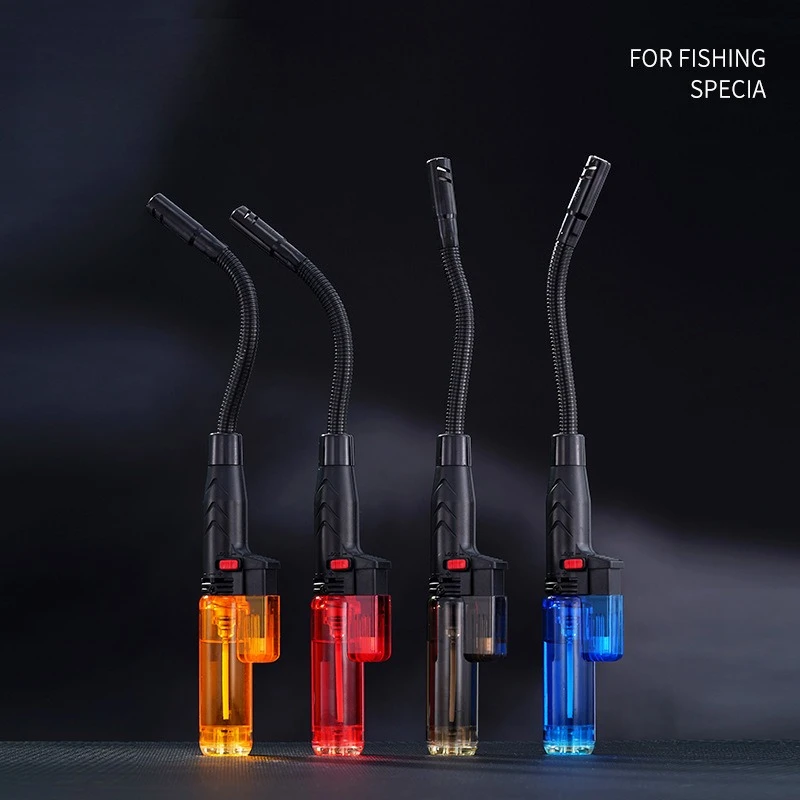 Long Hose Recyclable Inflatable Lighter, Outdoor Barbecue Windproof Spray Gun, New Ignition Device with Large Capacity
