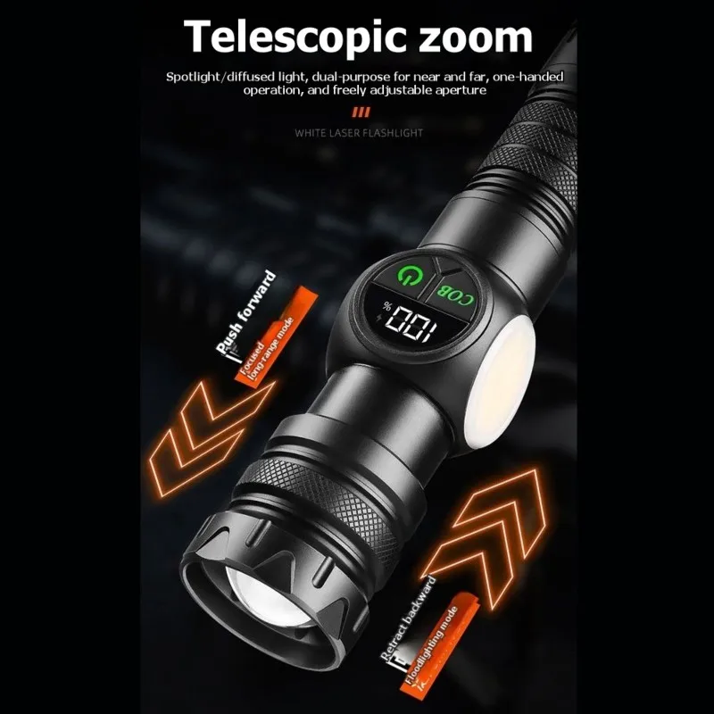 

【BIG SALE】High Lumens Outdoor LED Flashlights Rechargeable High Powered For Hiking For Security Light
