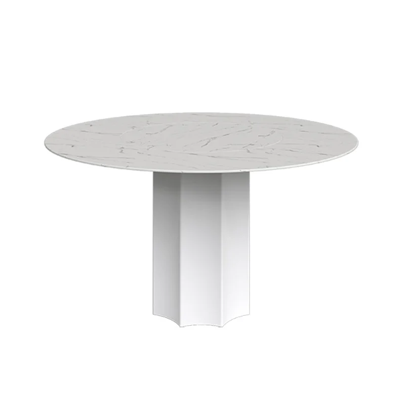 

Kroes rock slab round table turntable simple small apartment dining table