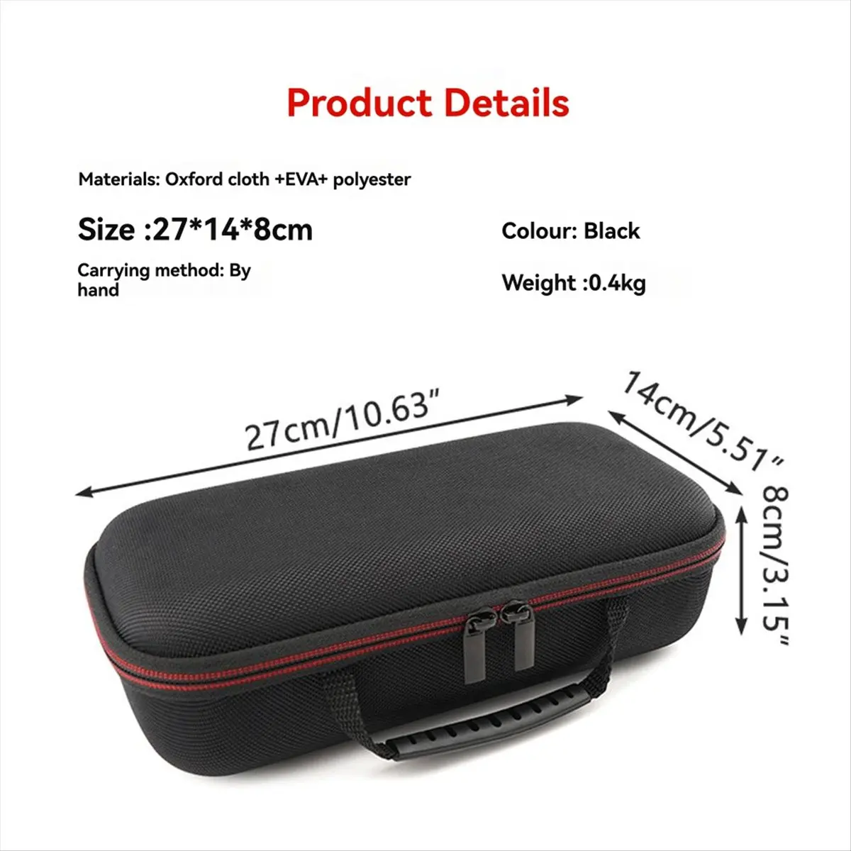 A99X For PartyBox Hard EVA Microphone Storage Bag Wireless Dual Microphone Protective Box Travel Carrying Case