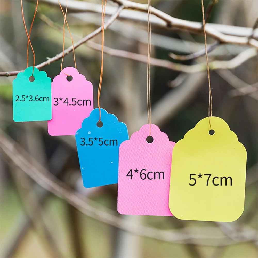 Size S M L XL XXL Hanging Plant Tags with String Colorful Plastic PVC Garden Label Outdoor Indoor Marker Signs Reusable Writable