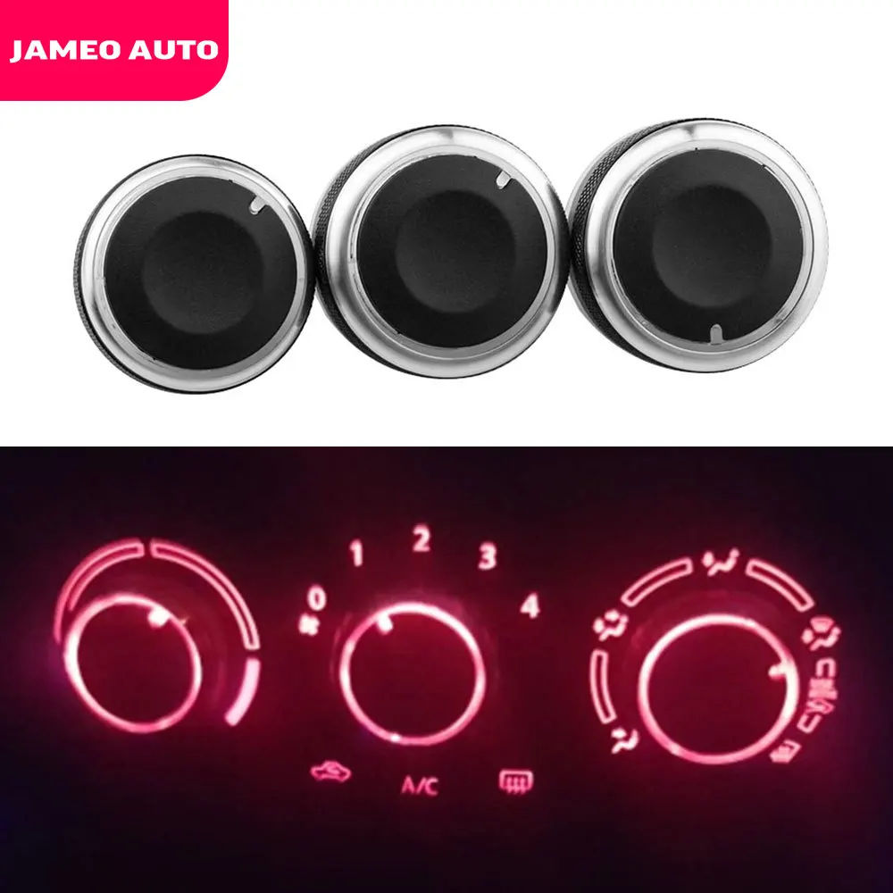 Jameo Auto Aluminum Alloy Heater Climate Control Buttons Fit for Mazda 6 2006- 2015 Air Conditioning Knobs Switch Knobs Ac Knob