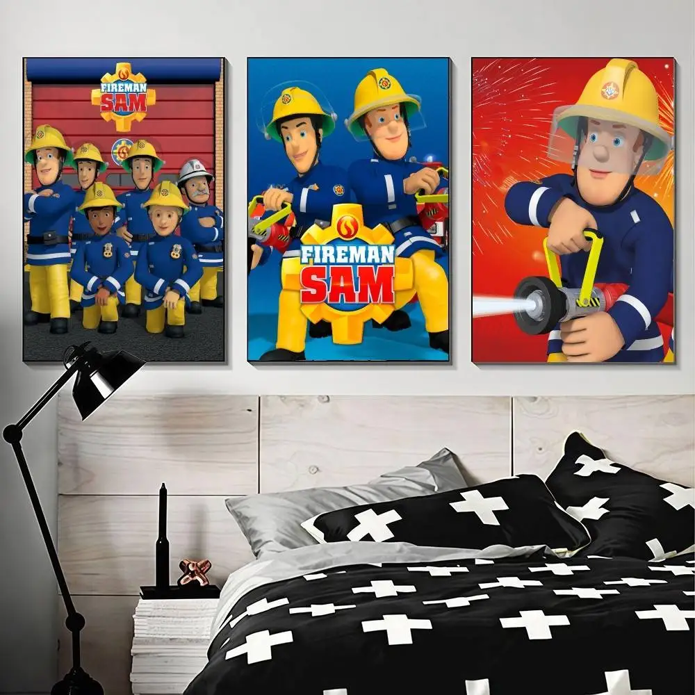 cartoon F-Fireman Sam  Elegant Fashion POSTER sticker For Living Room Bedroom Dorm Decor