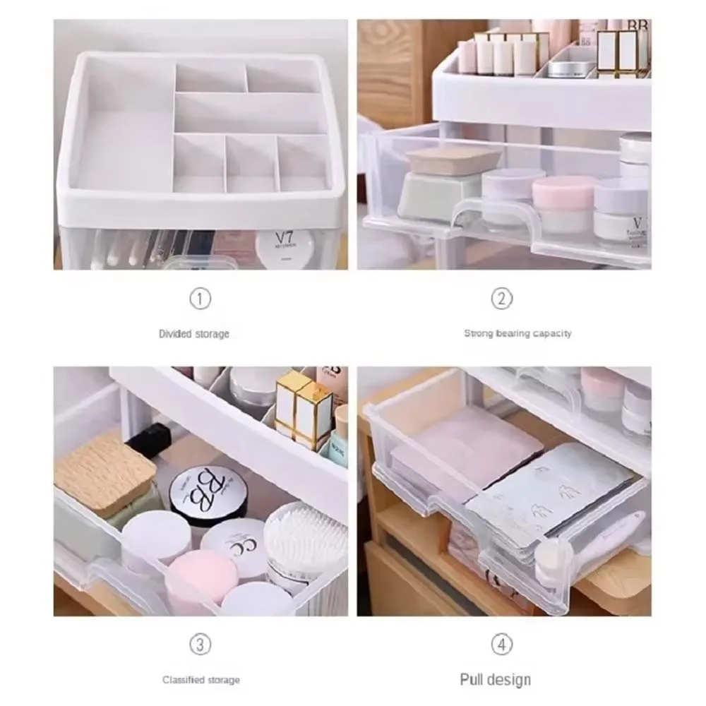 Make Up Case Jewelry Container Box Makeup Organizer Drawers Plastic Cosmetic Storage Box Makeup Brush Holder Organizers