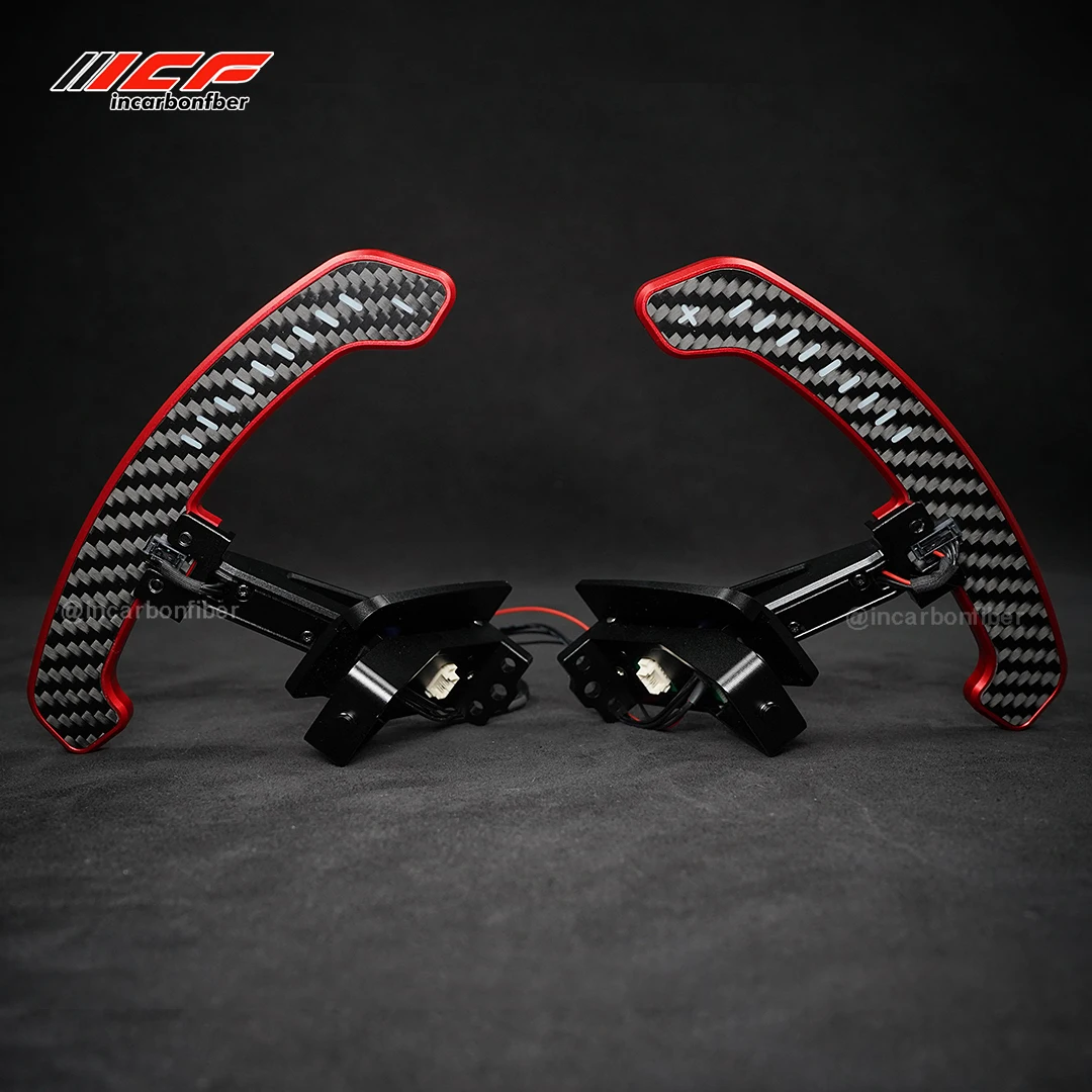 

ICF Carbon Fiber LED Magnetic Paddle Shifters for Porsche 992 GT3 New Multi Color Shift Paddles