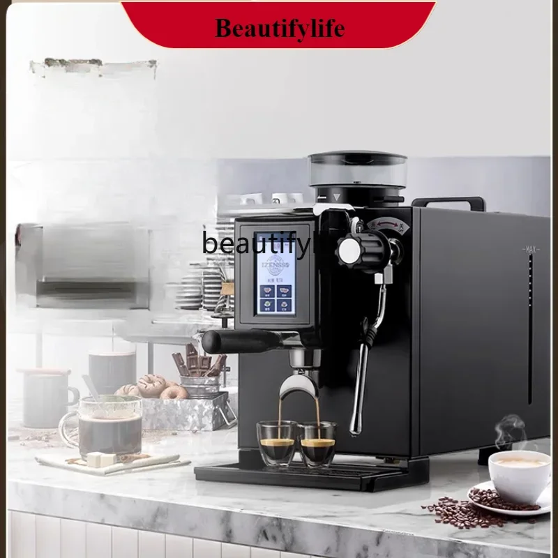 

E132 Coffee Machine Commercial Italian Semi-automatic Small Milk Tea Coffee Shop Grinding All-in-One Machine Foam