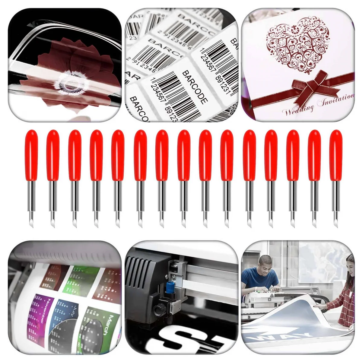 50PCS Replacement Cutting Blades for Cricut Explore Air 2 /Air 3/Maker Expression, 45 Degree Standard Fine Point Blades