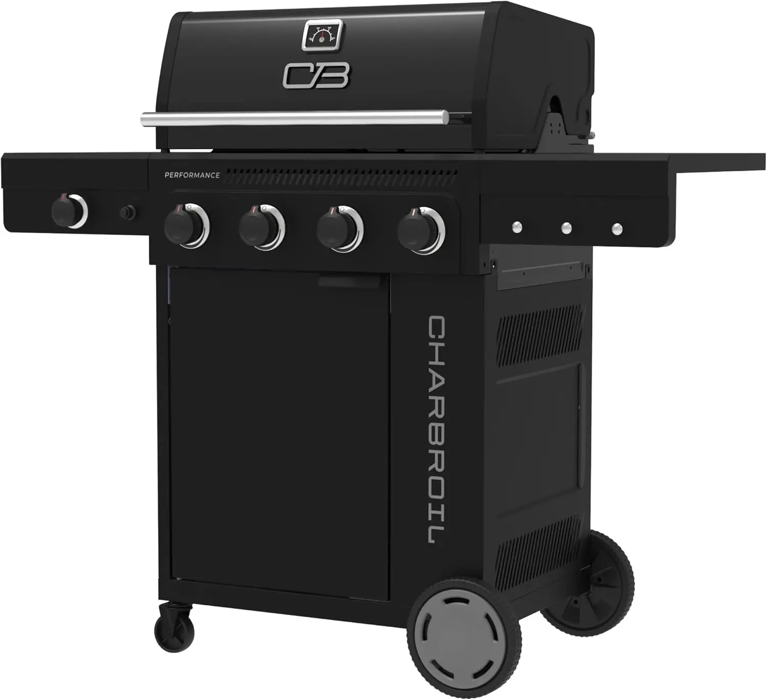

Performance Series 4-Burner Gas Grill Cabinet with Side Burner, Black - 463253925