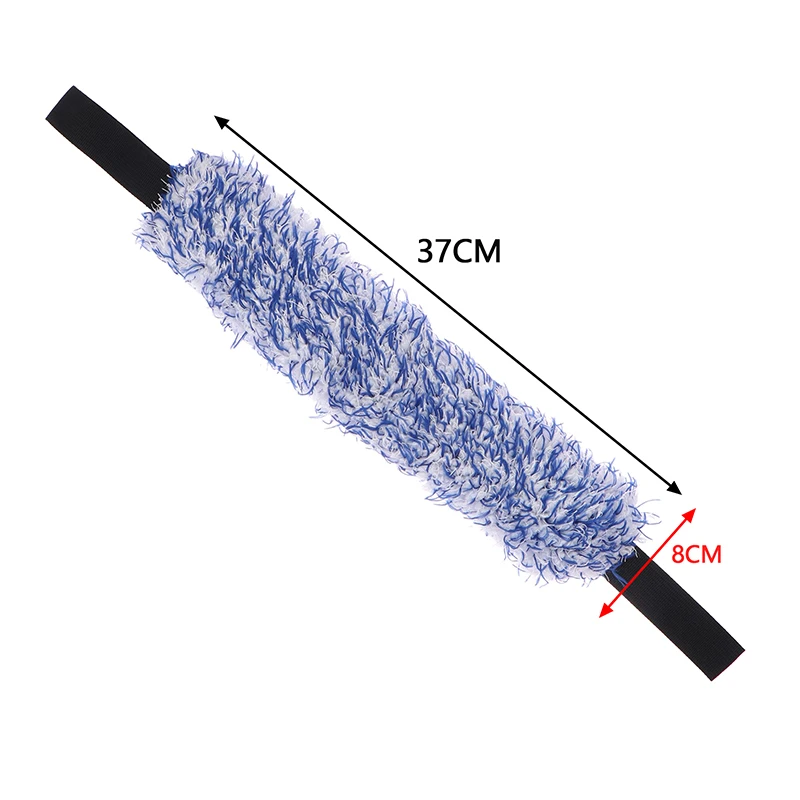 1pc dupla face longa cinto toalha de limpeza microfibra coral roda de pelúcia puxar cinto escova hub toalha roda de carro lavagem toalha escova