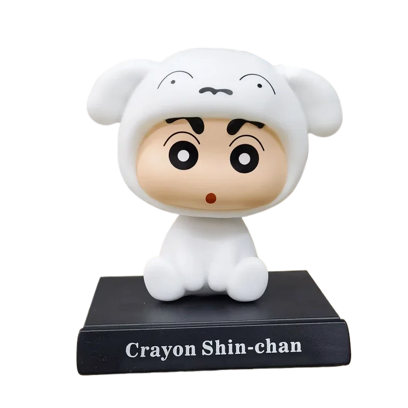 Crayon Shin-chan Shinnosuke Nohara Car Doll Shaking Head Auto Interior Kawaii Tabletop Decoration BobbleHead Kids Toys Fans Gift