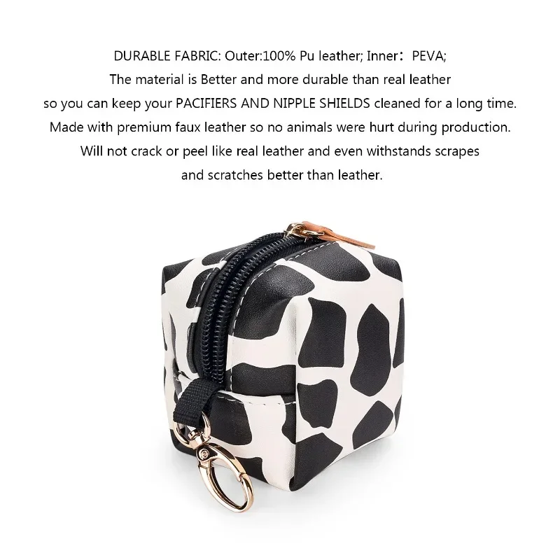 1 Pc Cute Fashion Pacifier Case for Mommy Creative Design European Nipple Storage Bag with Key Ring Portable Pacifier Clip Box
