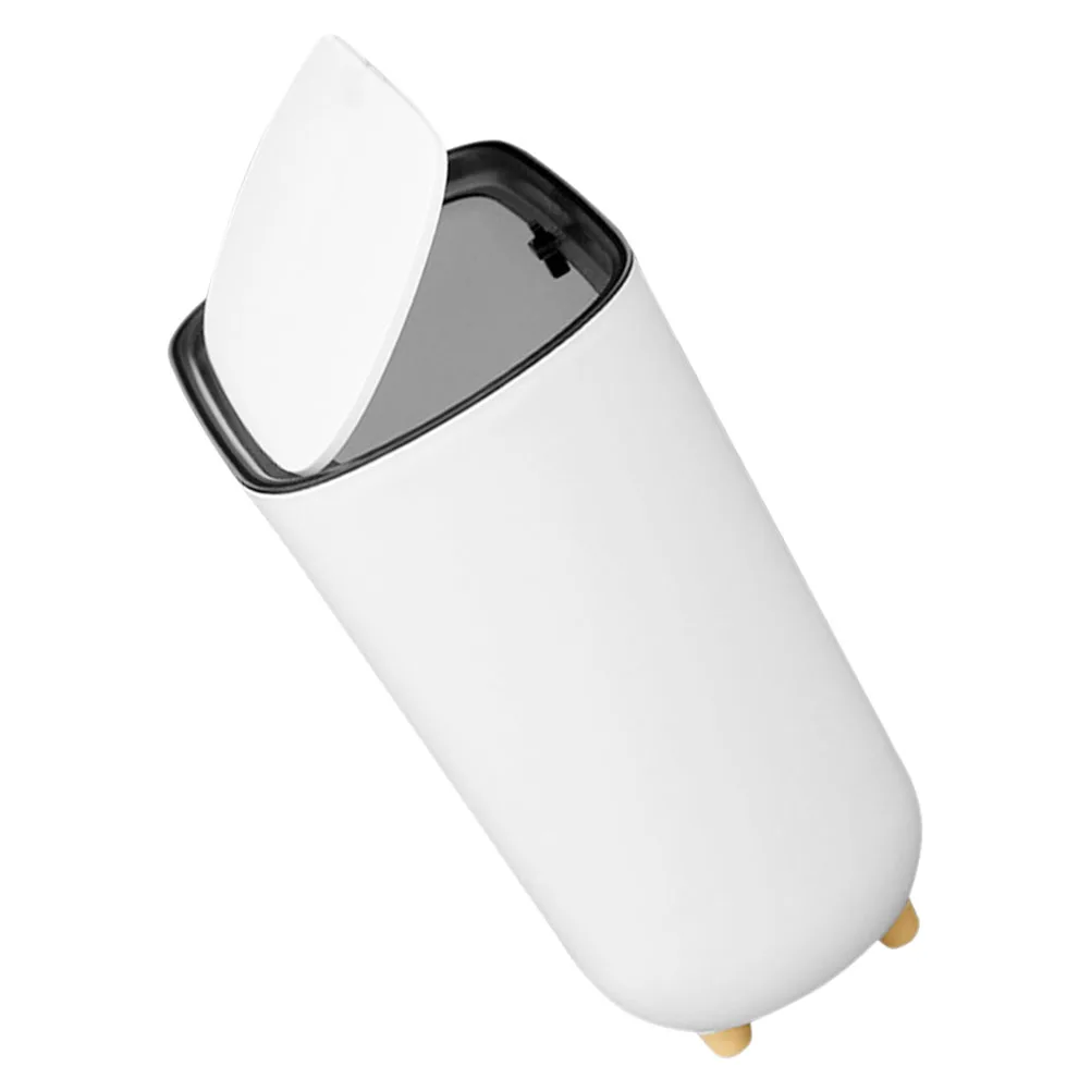 

Slim Swing Trash Can Garbage Bucket for Bathroom Kitchen Bedroom Large Capacity Thickened Material Strong Bearing for Compact