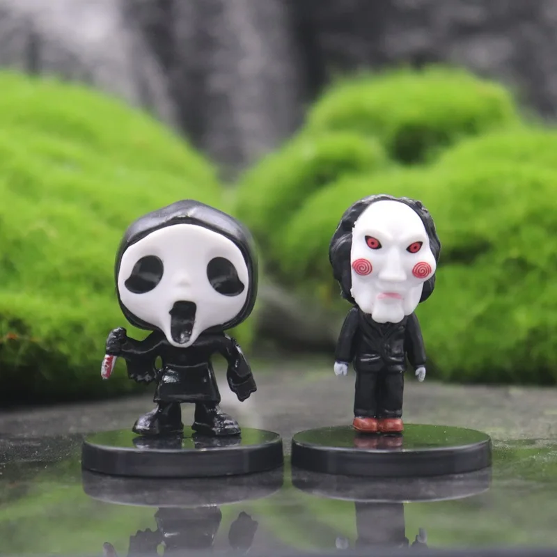 2pcs/set horror movie Characters Ghost Face Saw billy PVC Action Figures Toys