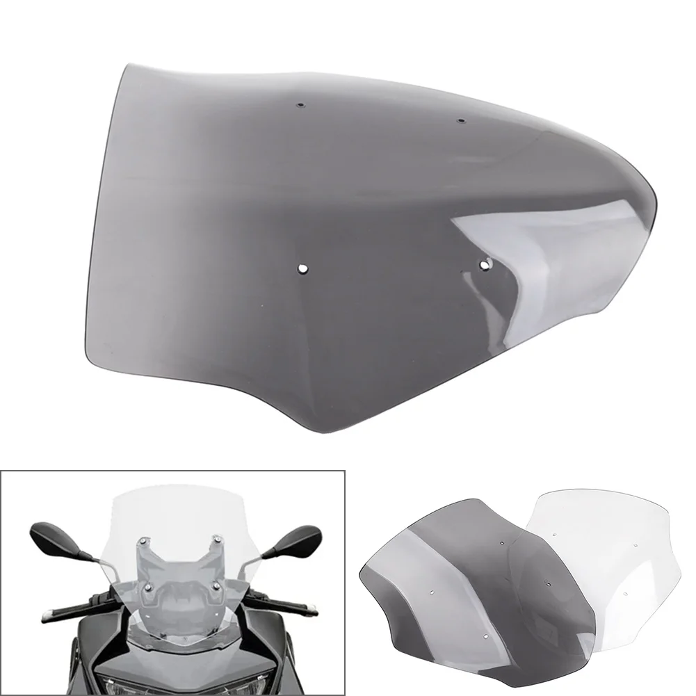 1Pc Motorbike Windscreen Windshield Wind Deflector Plastic For BMW C400GT 2025 Transparent/Gray