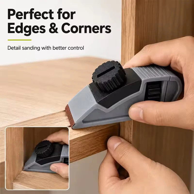 Adjustable Tension Handheld Sandpaper Holder Clamp for Woodworking Models Polishing Sanding Tool with Quick Change Design