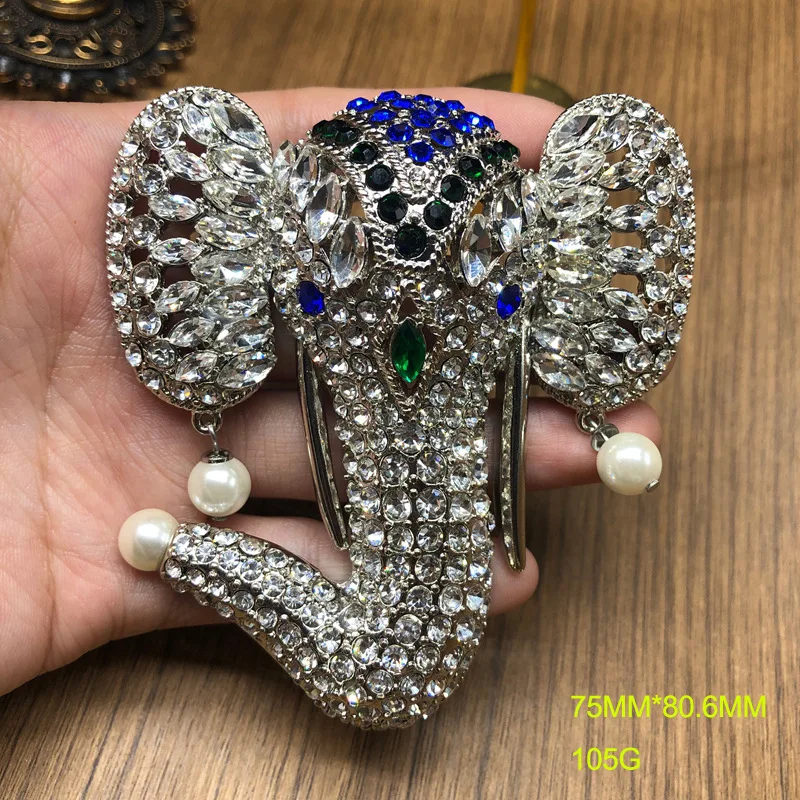 retro exquisite diamond-encrusted cute animal elephant brooch Designable brooch