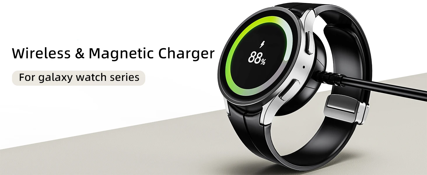 Magnetisches Ladegerät für Samsung Galaxy Watch 8 7 6 5 4 3 Pro Active Ultra 40mm 44mm 1 Stück 2 Stück für Galaxy Watch Ladekabel Dock – Detail 2