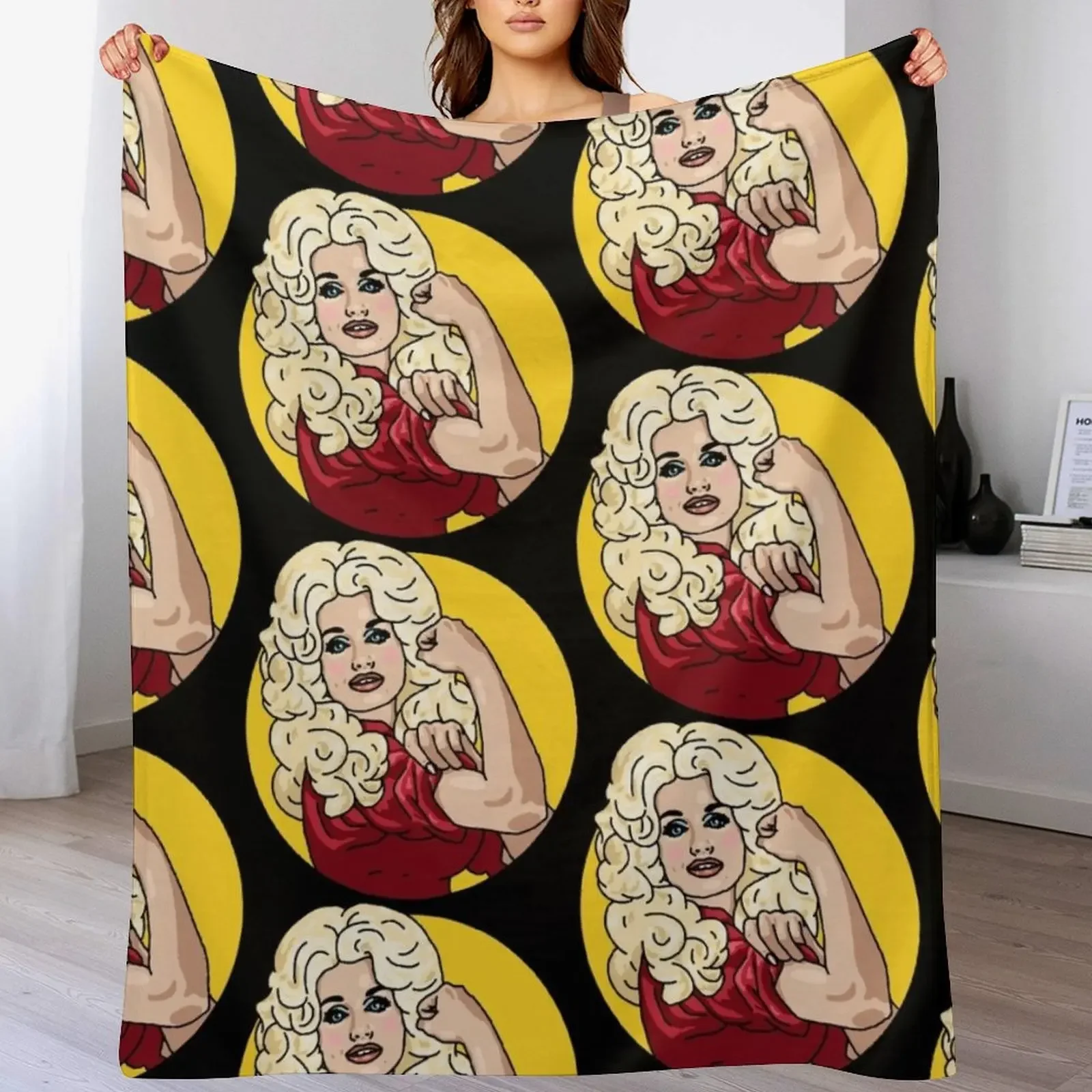 Dolly the Riveter Throw Blanket Ultra Plush Cozy Blanket for Napping Sleeping